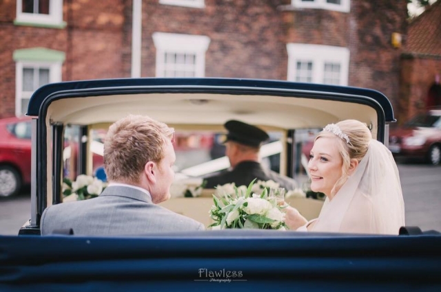 Select limos  Harriet our 1920’s style open top wedding car